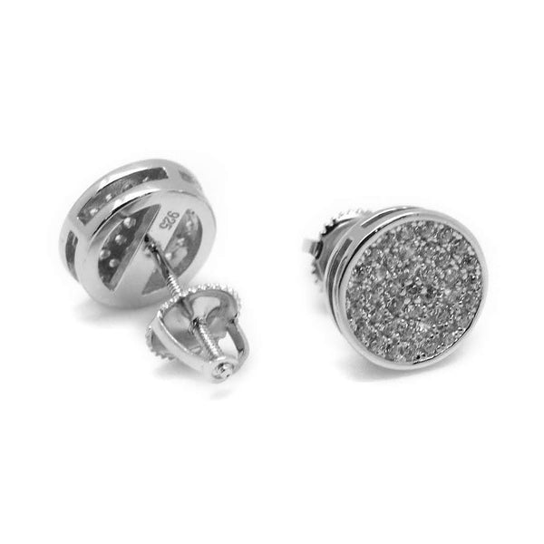 Simple Circle Micropave Post Earrings - Atlanta Jewelers Supply