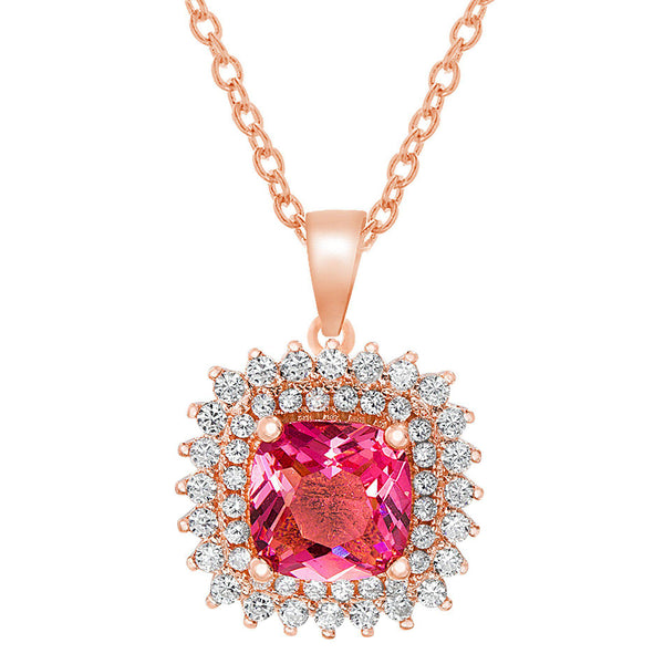 ROSE ASCHER CUT CZ HALO PENDANT - Atlanta Jewelers Supply