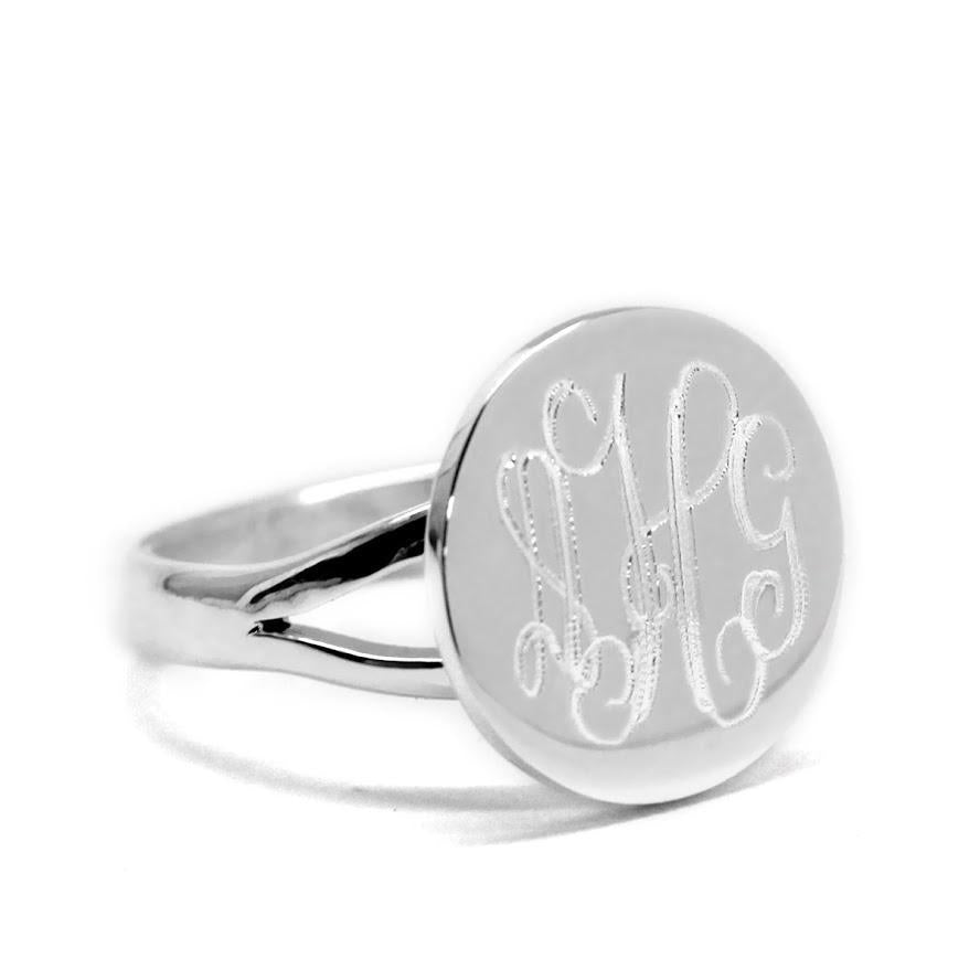 German Silver Round Engravable Ring With A Split Band - Atlanta Jewelers Supply