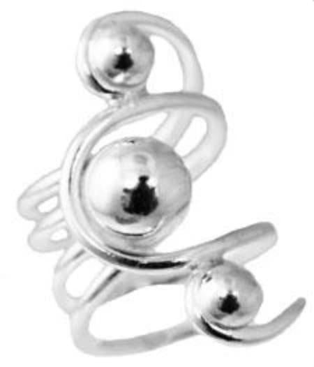 Sterling Silver Wire & Beaded Elongated Ring - Atlanta Jewelers Supply