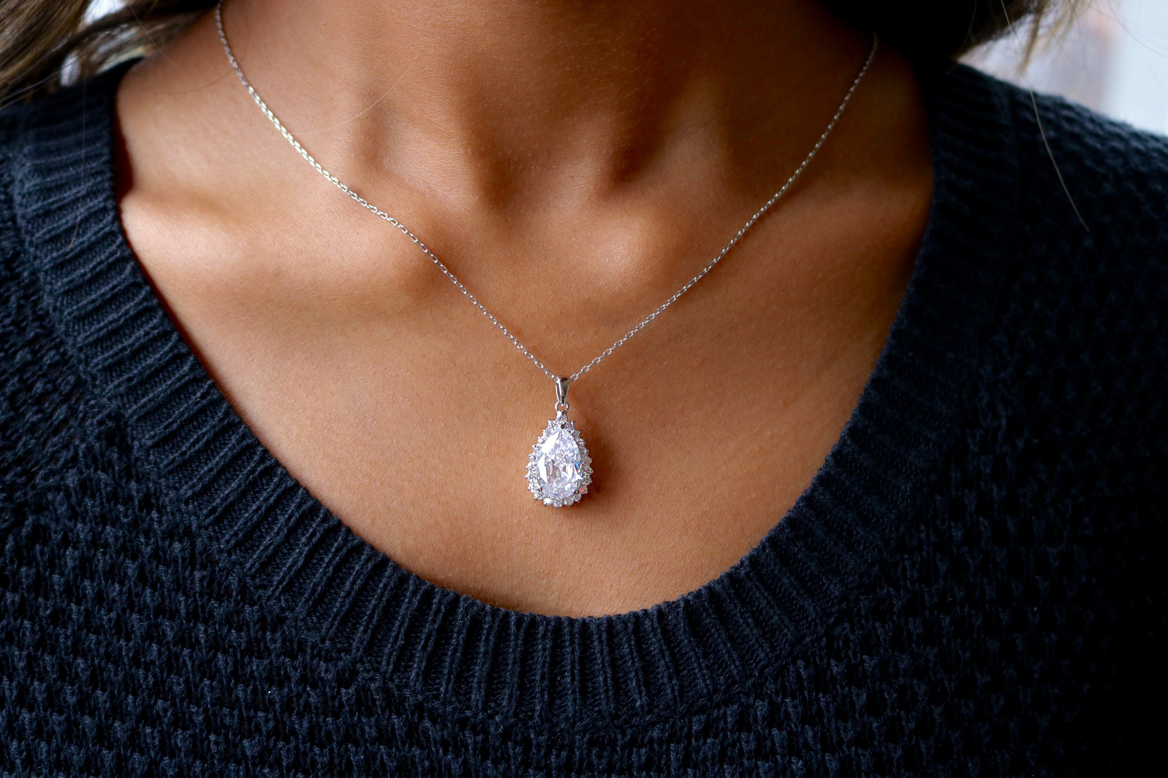 Sterling Silver Teardrop Necklace