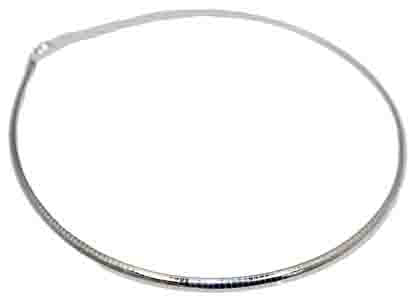 Sterling Silver 4 mm Flat Omega With Lobster Lock - Atlanta Jewelers Supply