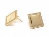 Sterling Silver Engravable Square CZ Earring - Atlanta Jewelers Supply