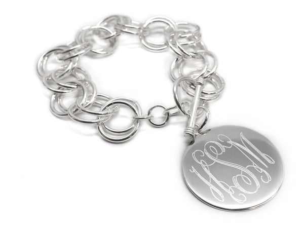 Engravable German Silver Double Link Bracelet - Atlanta Jewelers Supply