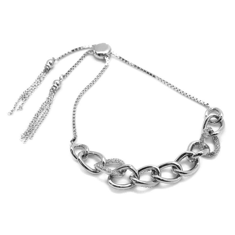 STERLING SILVER ADJUSTABLE LINK CZ BRACELET! - Atlanta Jewelers Supply