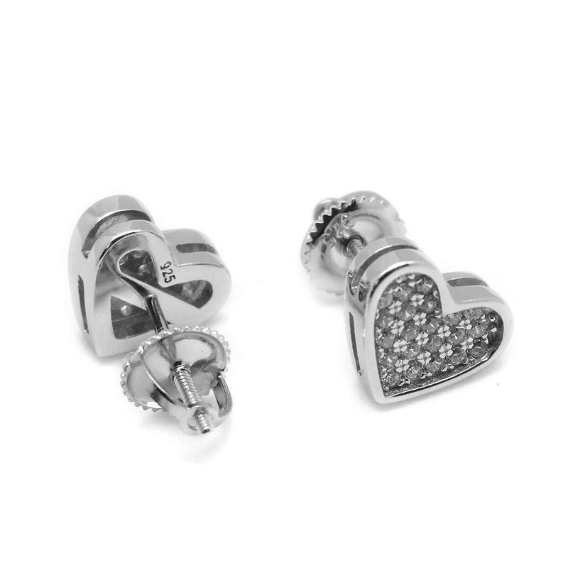 Heart Micropave Post Earrings - Atlanta Jewelers Supply