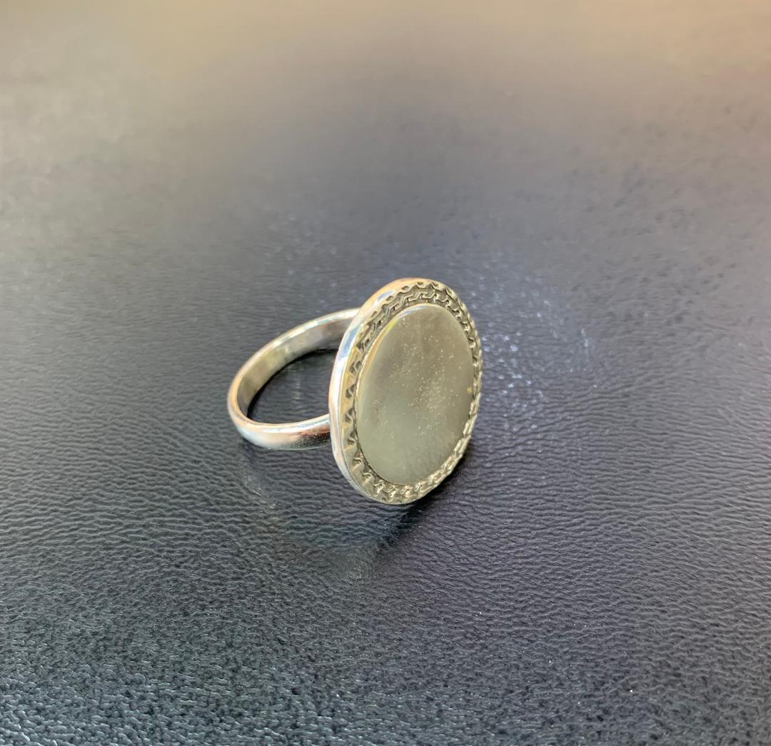 Sterling Silver Engravable Aztec trim Ring - Atlanta Jewelers Supply