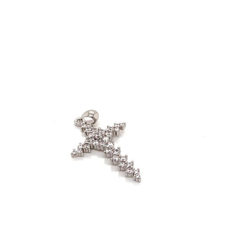 PRETTY LITTLE CZ STERLING SILVER CROSS PENDANT - Atlanta Jewelers Supply