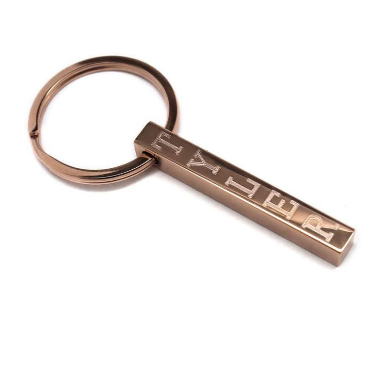 Stainless Steel 4 Sided Vertical Bar Key Chain - Atlanta Jewelers Supply