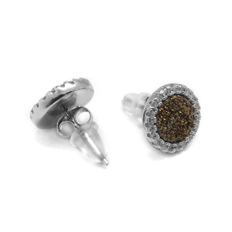 Sterling Silver CZ Druzy Studs - Atlanta Jewelers Supply