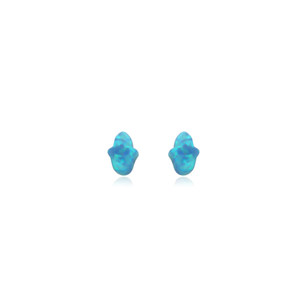 Hamsa Hand Blue Opal Studs - Atlanta Jewelers Supply