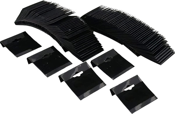 100 Black Flocked Earring Hanging Display Cards Jewelry 1 1/2"