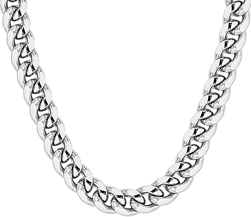 Italian Sterling Silver Miami Cuban Chain 250 Gauge 9mm