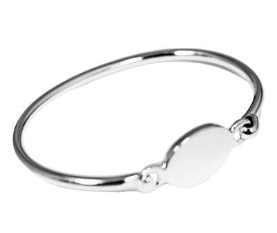 German Silver Engravable BIG Oval Baby Bracelets - Atlanta Jewelers Supply