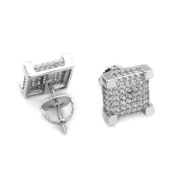 Micropave Glamour Post Earrings - Atlanta Jewelers Supply