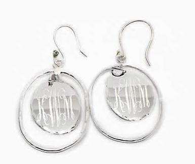 German Silver Engravable Oval Shape Earrings - Atlanta Jewelers Supply