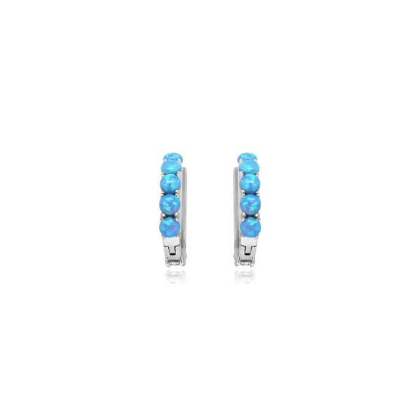 Blue Opal CZ Split Earrings - Atlanta Jewelers Supply
