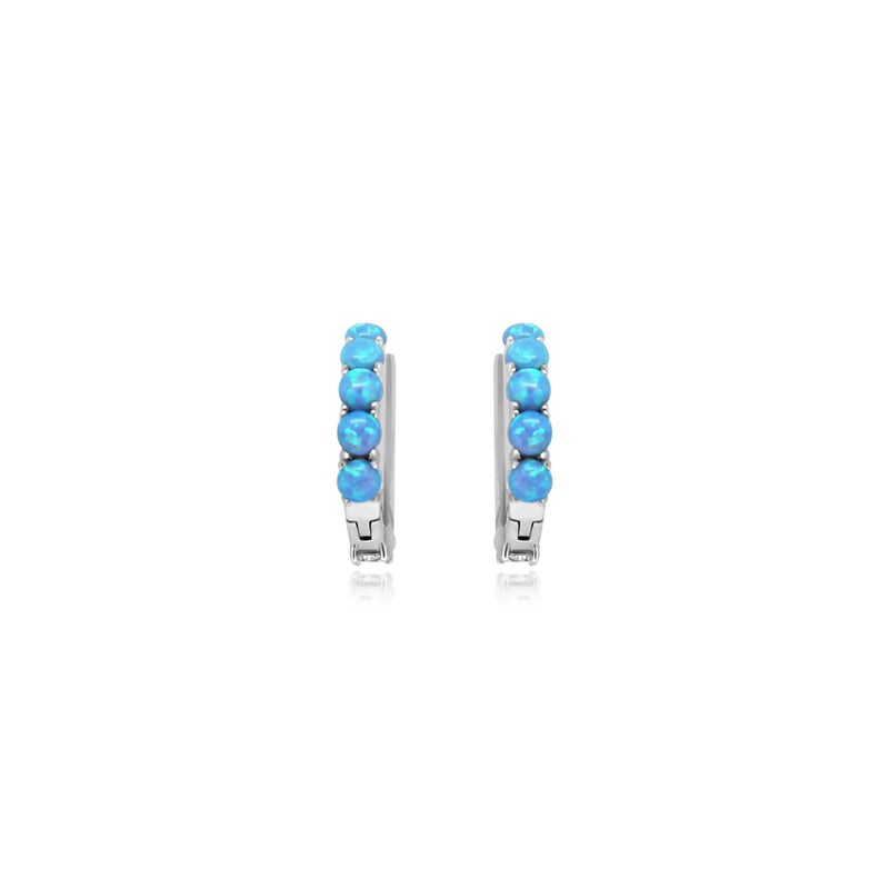 Blue Opal CZ Split Earrings - Atlanta Jewelers Supply