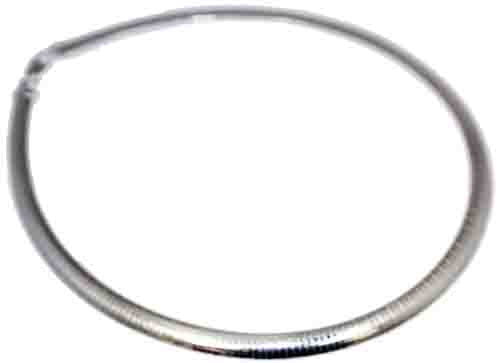Sterling Silver 8 mm  Flat Omega With Lobster Lock - Atlanta Jewelers Supply