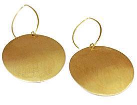 Engravable German Silver Gold Brushed Long Wire Earrings - Atlanta Jewelers Supply