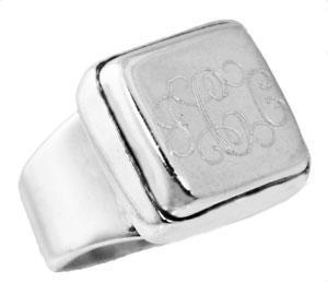 Sterling Silver Engravable Square Ring - Atlanta Jewelers Supply