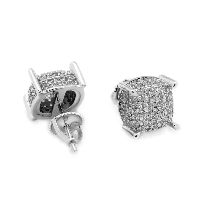Chunky Micropave Post Earrings - Atlanta Jewelers Supply