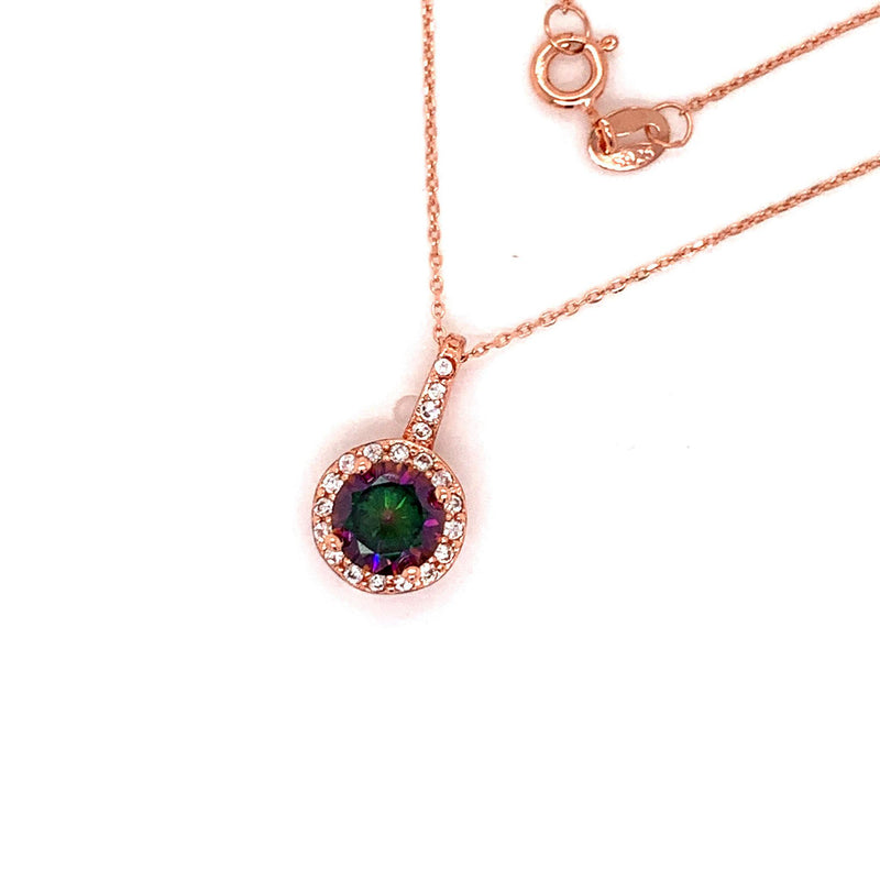 ROSE MYSTIC TOPAZ /CZ NECKLACE - Atlanta Jewelers Supply