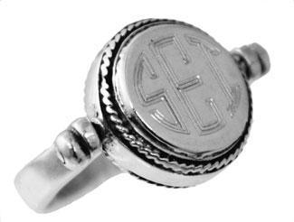 Sterling Silver Engravable Round Flip Ring - Atlanta Jewelers Supply