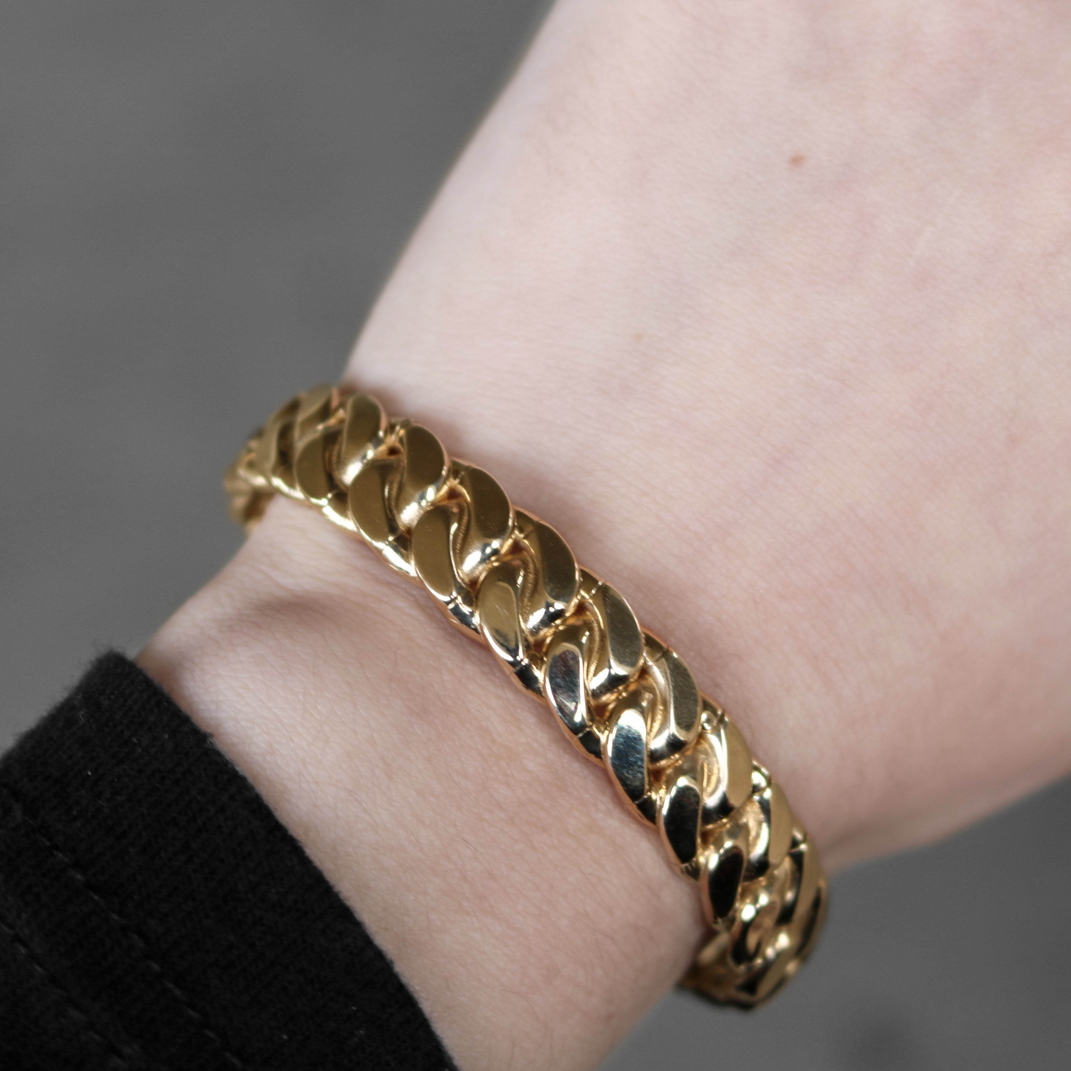 14K Flexible Hollow Cuban