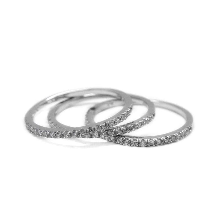Sterling Silver Stackable CZ Ring - Atlanta Jewelers Supply