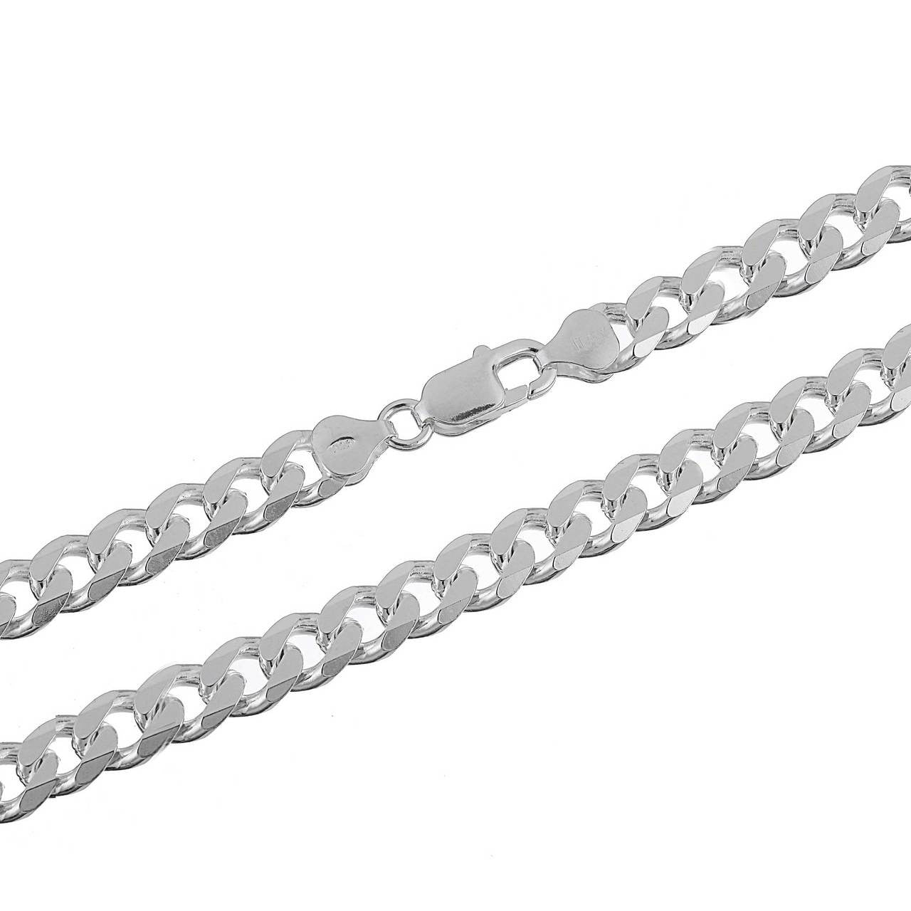 Sterling Silver Flat Lightweight Curb Chains (250 gauge)