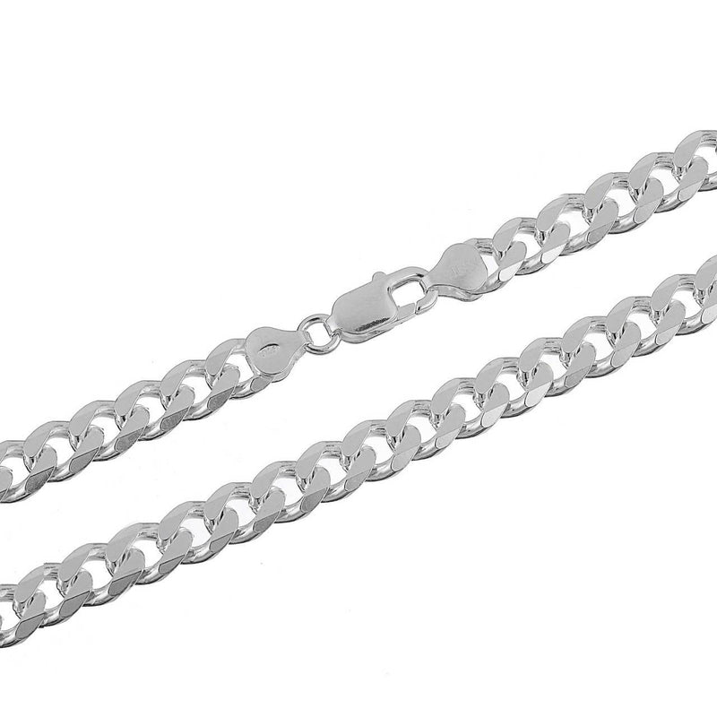 Sterling Silver Flat Lightweight Curb Chains (150 gauge)
