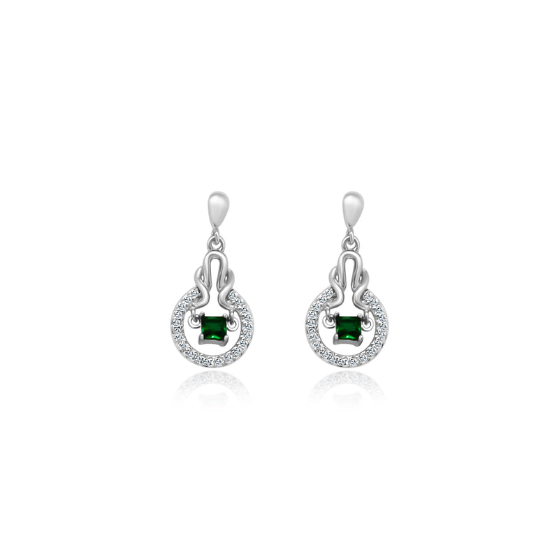 Green Gemstone Lever Back Earrings - Atlanta Jewelers Supply