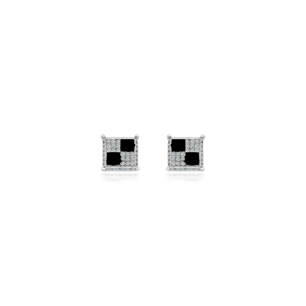 Checkered CZ Earrings - Atlanta Jewelers Supply