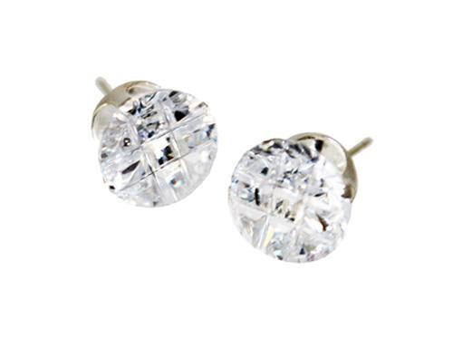 Sterling Silver 9 Cut Round Cz Stud Earring 5Mm - Atlanta Jewelers Supply