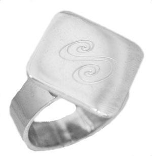 Sterling Silver Engravable Diamond Shape Ring - Atlanta Jewelers Supply