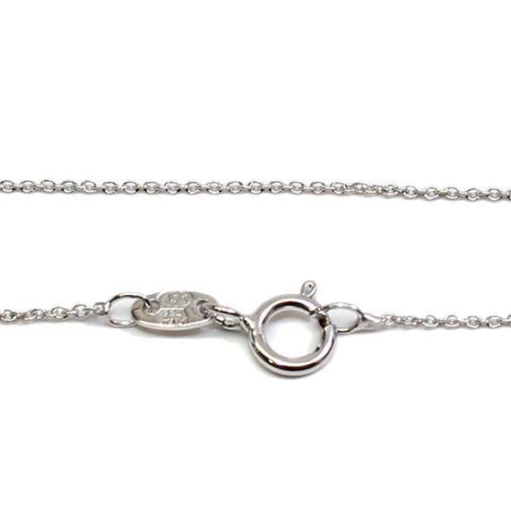 Sterling Silver Rhodium Oval Dainty By The Bag Chain With A Spring Clasp Hook 16''-20'' - Atlanta Jewelers Supply