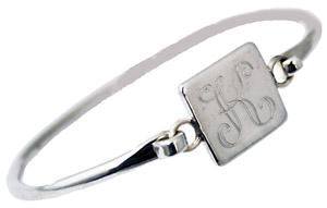 Sterling Silver Engravable Square Bangle Bracelet - Atlanta Jewelers Supply