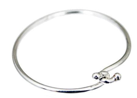 STERLING SILVER ADULT WIRE CHARM BANGLE BRACELET - Ali Wholesale Express