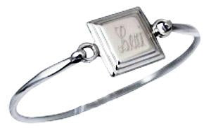 Sterling Silver Engravable Squared Bangle Bracelet With Edge Trim - Atlanta Jewelers Supply