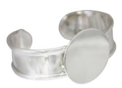 Sterling Silver Engravable Round Cuff Bracelet - Atlanta Jewelers Supply