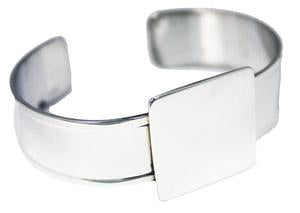 Sterling Silver Engravable Square Cuff Bracelet - Atlanta Jewelers Supply