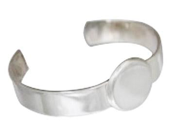Sterling Silver Engravable Round Cuff Bracelet - Atlanta Jewelers Supply