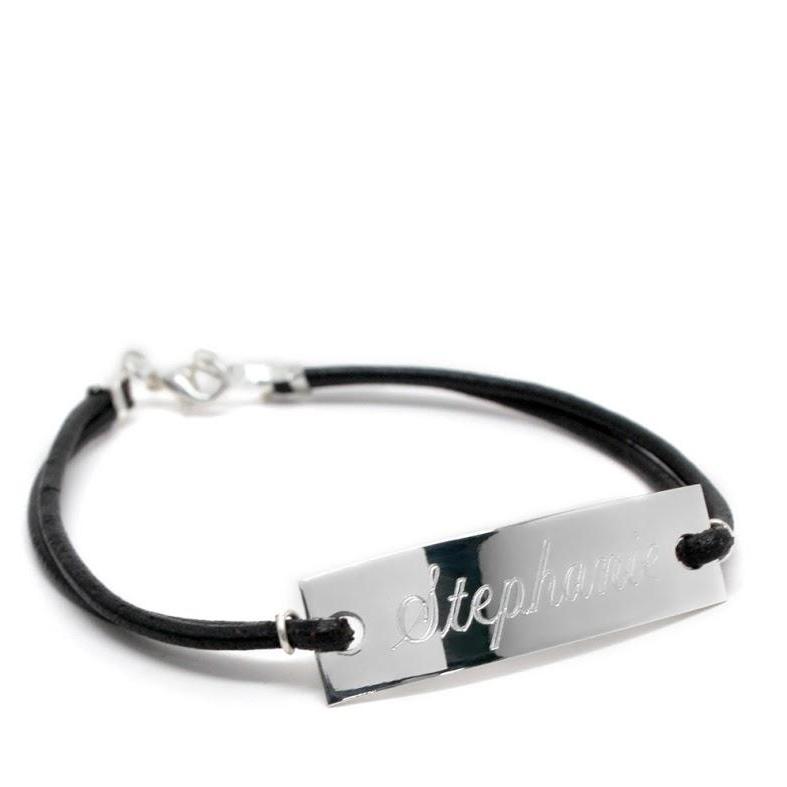 Trendy German Silver Leather Bar Bracelet - Atlanta Jewelers Supply
