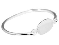 Sterling Silver Horizontal Oval Disc Baby Bracelet - Atlanta Jewelers Supply