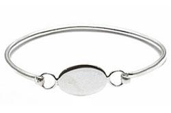 Sterling Silver Horizontal Oval Baby Bracelet - Atlanta Jewelers Supply