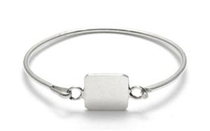 Sterling Silver Square Disc Baby Bracelet - Atlanta Jewelers Supply