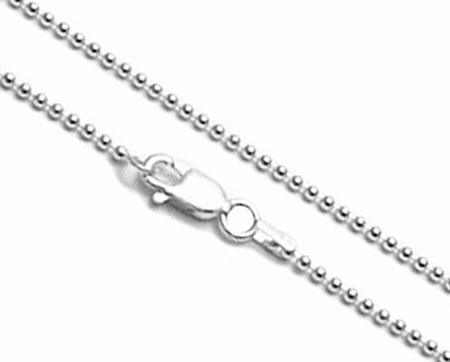 Sterling Silver Regular Round Baby Bead 1.50MM 16"-30" (150 Guage) - Atlanta Jewelers Supply
