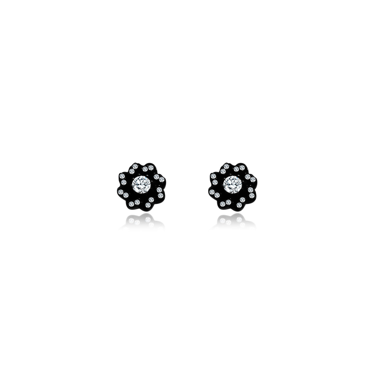 Black Flower Studs - Atlanta Jewelers Supply