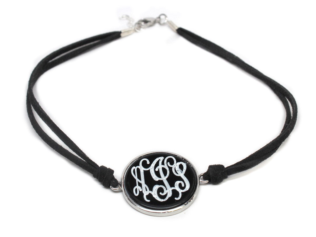 Fashion Suede Choker With An Engravable  Disc Necklaces Available 3 Colors - Atlanta Jewelers Supply
